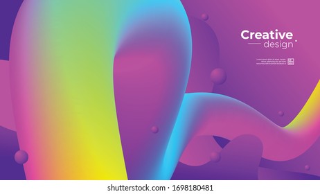 Abstract fluid shape background. Landing page fluid graphic trendy style. Creative background.