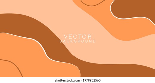 Abstract fluid shape background with line composition style. Vector