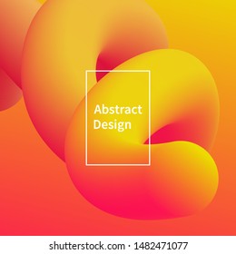 Abstract fluid shape background vector design. Trendy modern futuristic illustration.