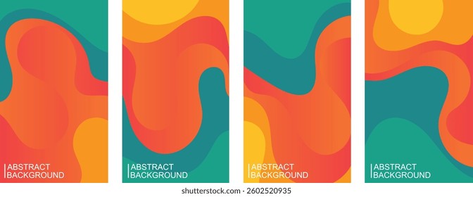 Abstract Fluid Shape Backgrounds. Vector Illustration Set.