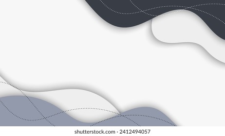 Abstract fluid shape color and dot line on white background. Vector graphic illustration.