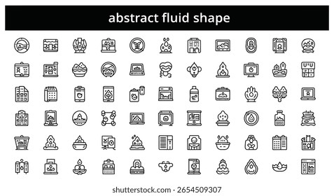Ícone de forma de fluido abstrato: Projeto preto sólido de forma orgânica dinâmica