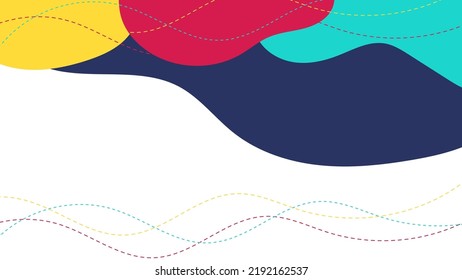 Abstract fluid shape and lines colorful on white background. Vector graphic illustration.