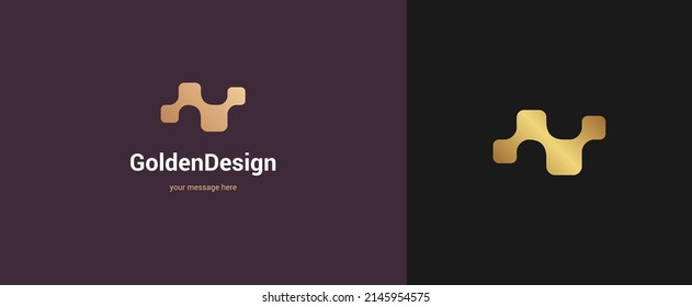 Resumen del diseño del emblema del logotipo de la forma del fluido diseño elegante estilo moderno minimalista ilustración del vector. Símbolo de logotipo geométrico premium para la identidad corporativa.