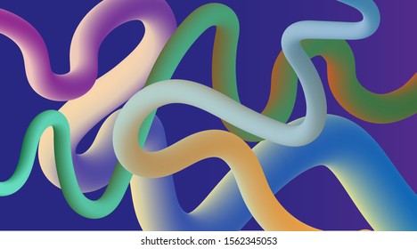 Abstract fluid shape on purple background, vector illustration.