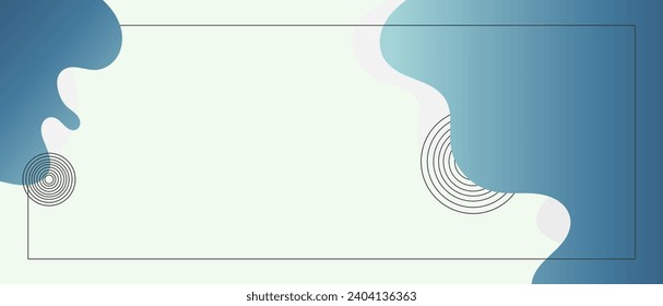 Abstract fluid shape wave background with line art. poster design template vector.