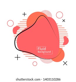 Abstract fluid shapes Background template. Dynamical colored forms and line. Flat geometric liquid form with various colors. Modern banner template. Eps10 vector. - Vector