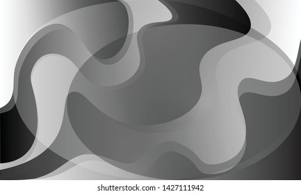 Abstract fluid shapes background, white grey colors, futuristic concept.