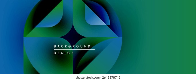 Las Formas fluidas Abstractas mezclan azules y verdes. El diseño moderno presenta transiciones de color degradado, composición dinámica. El texto lee el diseño de fondo.