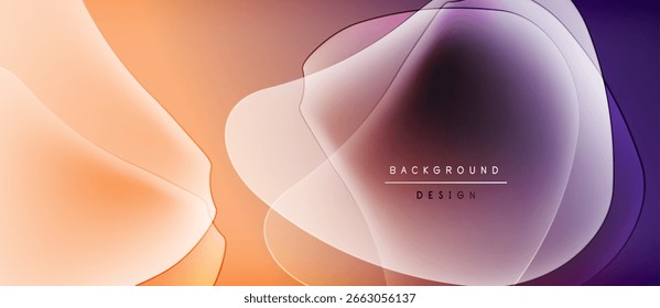 Las Formas fluidas Abstractas se mezclan, creando Gradientes de colores vibrantes. Las texturas suaves sugieren movimiento, los Elementos de diseño se superponen. Estética moderna.