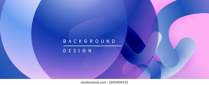 Abstract fluid shapes blend purple, blue, pink hues. Modern design creates dynamic visual texture. Smooth gradients offer soft aesthetic.