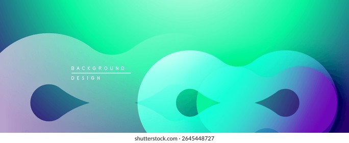 Abstract fluid shapes blend vibrant turquoise, purple hues. Modern design evokes movement, energy, visual appeal.