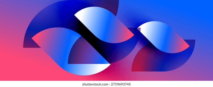 Las Formas fluidas Abstractas mezclan colores vibrantes. Las transiciones de degradado crean un impacto visual dinámico. El diseño moderno evoca movimiento, energía.
