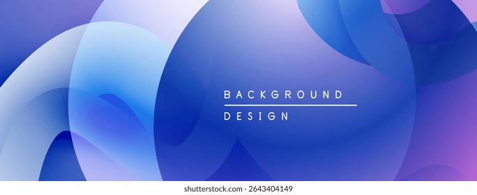 Abstract fluid shapes, blue purple gradient. Modern design, smooth transitions, elegant backdrop for projects.