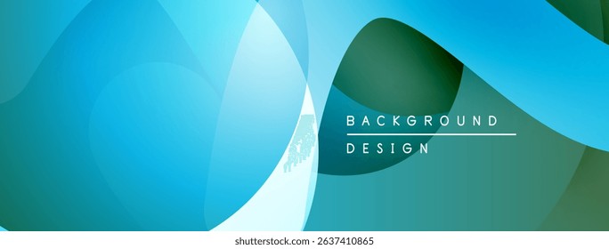 Abstract fluid shapes, blue, teal, green gradients. Modern design element for backgrounds, presentations. Smooth transitions, dynamic composition.