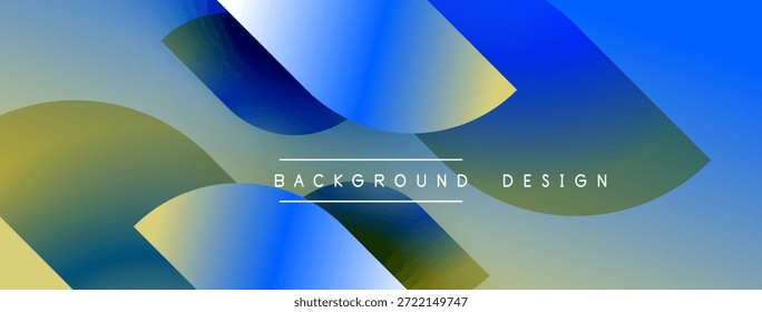 Formas Abstractas de líquido, Gradientes azules y amarillos. Diseño de fondo moderno con superposición de texto. Estética minimalista, transiciones suaves.