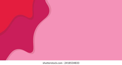Resumen de la composición de las formas de fluido. Fondo de onda rosa moderno.Cortado de papel efecto.