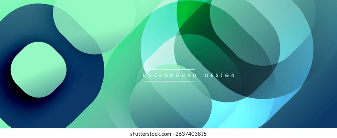 Abstract fluid shapes, cool color palette. Overlapping circles create dynamic visual texture. Modern design element for backgrounds.