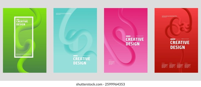 Abstract Fluid Shapes Creative Design Templates Posters