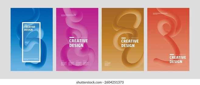 Abstract Fluid Shapes Creative Design Posters Backgrounds