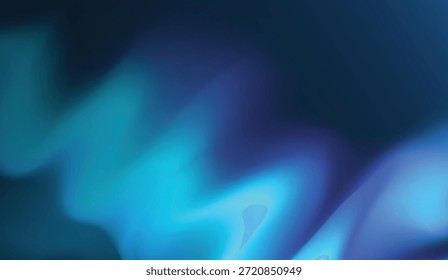 Formas fluidas abstratas em azul profundo e azul escuro criam um efeito brilhante, etéreo com luz suave, ideal para fundos modernos e composições de design gráfico dinâmico. Esta mistura luminosa evoca uma