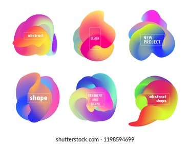 Abstract fluid shapes isolated on white. Vector illustration
