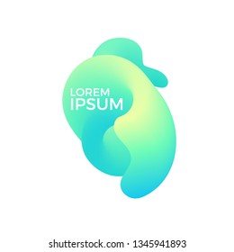 Abstract fluid shapes isolated on white. Vector illustration.