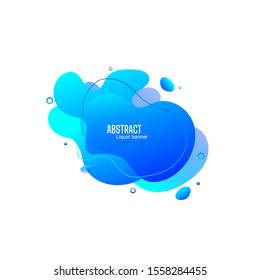 Abstract fluid shapes isolated on white. Fluid gradient elements with various colors. Eps10 vector.