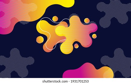 Abstract fluid shapes liquid graphic elements 