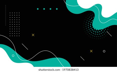 abstract fluid shapes memphis style background