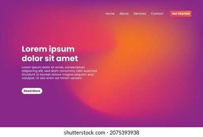Abstract fluid shapes mesh gradient colors background. Minimalist landing page background. Website UI design background. Eps 10 vector