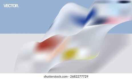 Abstract Fluid Shapes on a Soft Background for a Contemporary Modern Design Concept