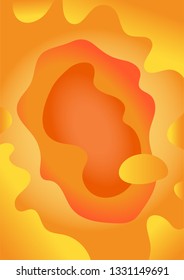 Abstract fluid shapes orange background
