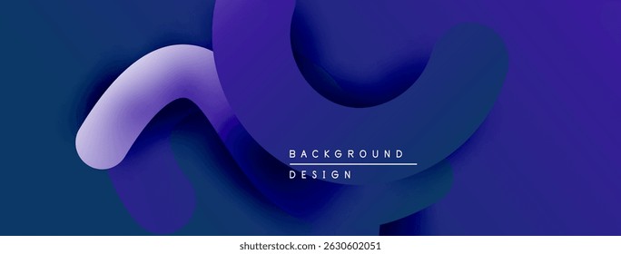 Abstract fluid shapes overlap, creating dynamic blue gradient background. Minimalist design features text background design. Modern aesthetic.