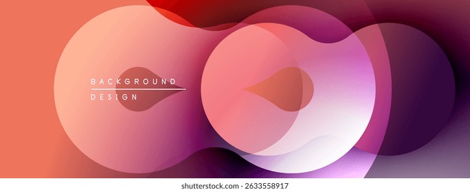 Abstract fluid shapes overlap, creating vibrant gradient background. Soft colors blend, forming modern design element.