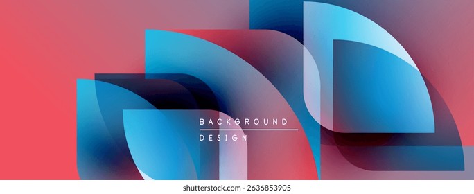 Abstract fluid shapes overlap, creating vibrant gradients. Pink, blue hues dominate design, modern aesthetic. Text reads background design.