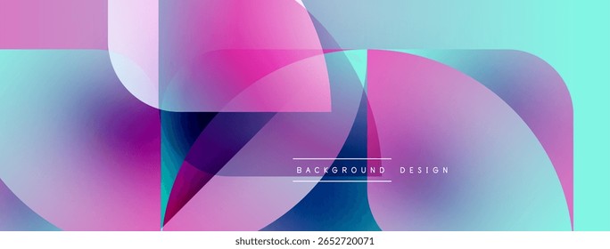 Abstract fluid shapes overlap, creating vibrant color gradients. Modern design features smooth transitions, dynamic composition.