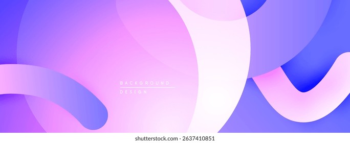 Abstract fluid shapes, pastel colors blend. Soft gradients create dynamic background. Modern design element.