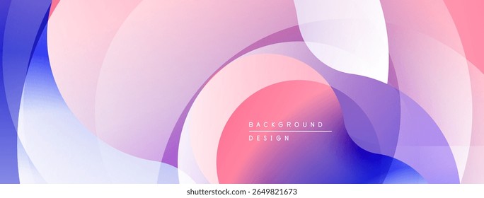 Abstract fluid shapes, pastel colors blend. Soft gradients create modern background design. Minimalist aesthetic, smooth transitions visible.