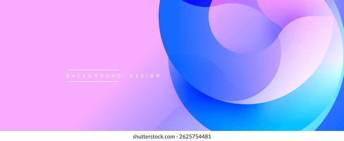 Abstract fluid shapes, pink purple gradient, blue overlay. Modern design element for backgrounds, presentations. Smooth curves, dynamic composition.