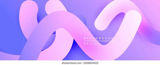 Abstract fluid shapes, purple hues, smooth gradients. Modern design element, vibrant colors, flowing forms. Background texture.
