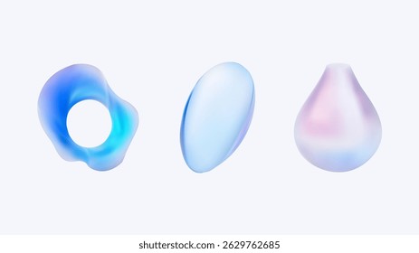 Formas de fluido abstratas no reino de projetos de design modernos e suas aplicações