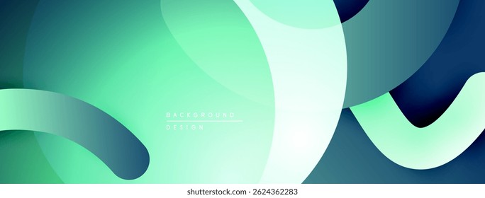 Abstract fluid shapes, teal hues dominate. Modern design, smooth gradients create dynamic composition. Minimalist aesthetic, clean background.