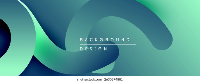 Abstract fluid shapes, teal, turquoise, mint gradients. Modern background design with text overlay. Minimalist aesthetic.