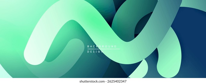 Abstract fluid shapes, turquoise, teal, white. Modern design, gradient colors, dynamic composition. Minimalist background texture.