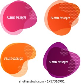 Abstract fluid shapes vector design