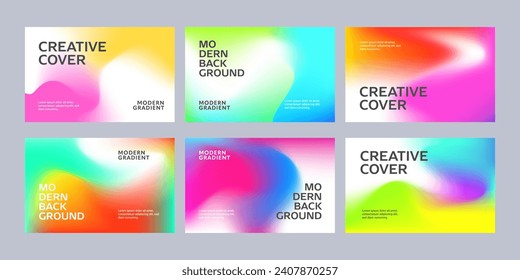 Abstract fluid shapes vector trendy liquid colors backgrounds. Colored fluid graphic composition illustration