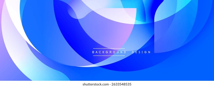 Abstract fluid shapes, vibrant blue hues, flowing curves create dynamic background design. Modern aesthetic, smooth gradients present visual interest.