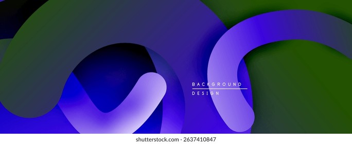 Abstract fluid shapes, vibrant blue, green hues. Modern design, smooth gradients create dynamic composition. Minimalist aesthetic.