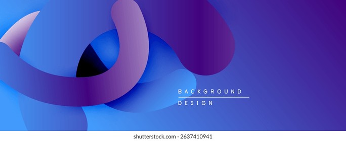 Abstract fluid shapes, vibrant blue purple gradients. Modern design element, smooth curves create dynamic composition. Background texture.